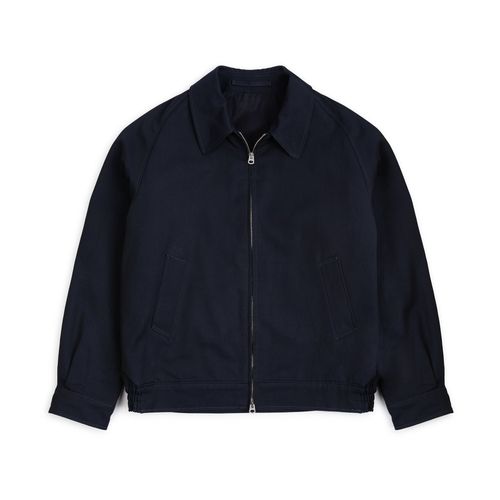 Kaptain Sunshine Cotton Rayon Harrington Jacket: Navy