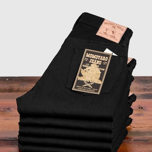 0605-B 15.7oz Black Selvedge Denim - Natural Tapered Fit