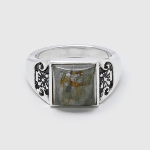 Collegiate Ring in Silver/Labradorite