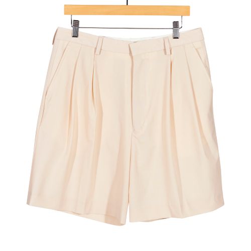 Manson Double Pleated Shorts Cream