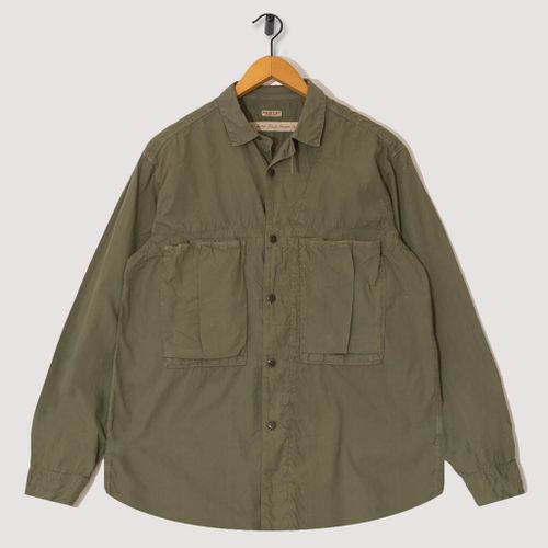 Broad Cloth Anorak Shirt - Khaki