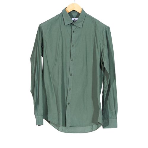 Long Sleeve Cotton Poplin Shirt Seaweed