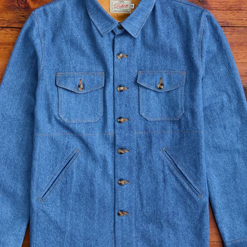 Crissman Denim Overshirt in Sky Blue