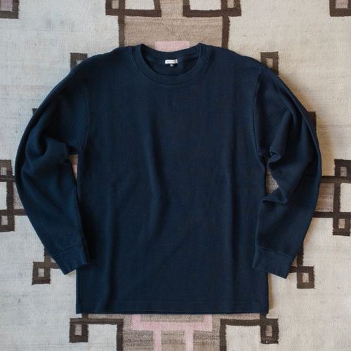 Cotton Longsleeve Thermal - Dark Navy