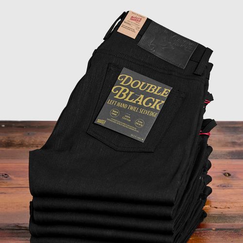 "Anniversary Left Hand Twill - Double Black Edition" 13.75oz Selvedge Denim - Weird Guy Fit