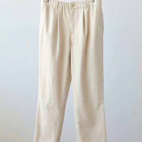 Canvas Cropped Trouser - Natural