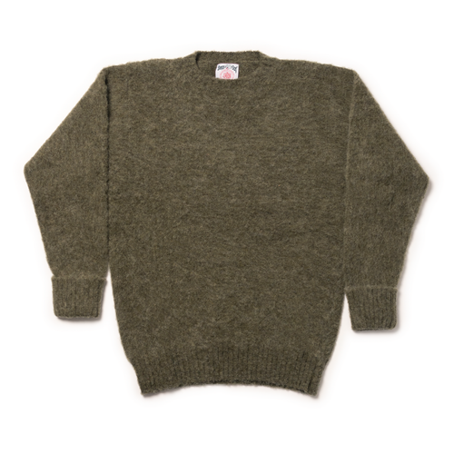 Shaggy Dog Sweater Olive - Classic Fit