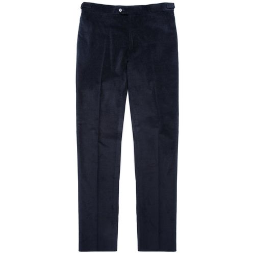 Trunk Wigmore Italian Cotton Needlecord Suit Trousers: Navy