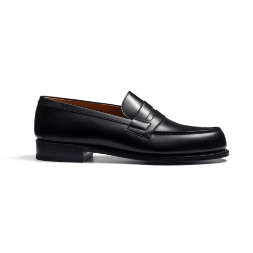 J.M. Weston 180 Mocassin Loafer- Black