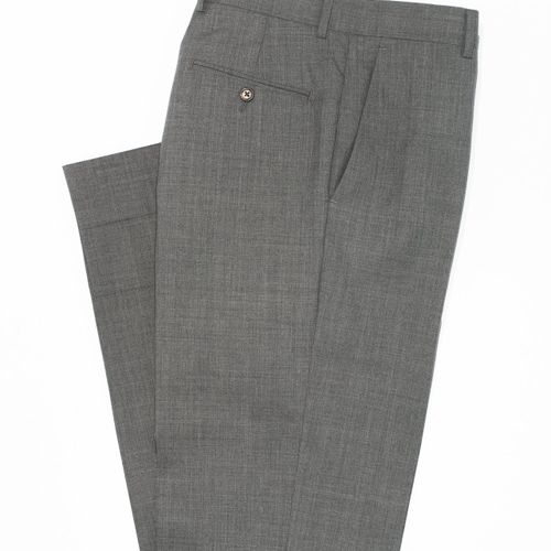 Grey Tropical Wool Trousers