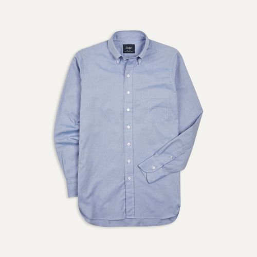 Navy Pinpoint Oxford Cotton Cloth Button-Down Shirt