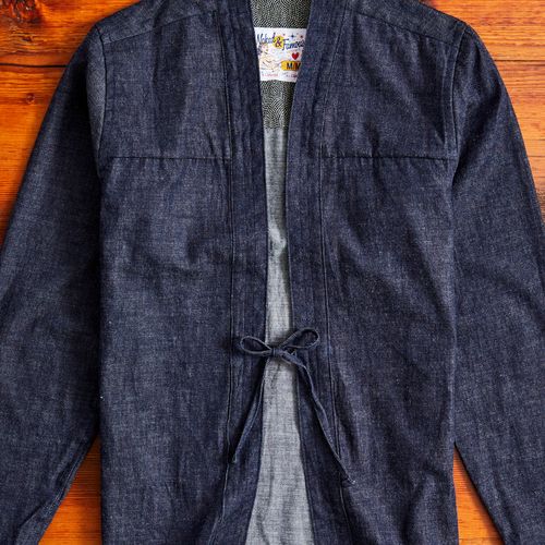 "Slub Nep Rinsed Denim" Kimono Shirt