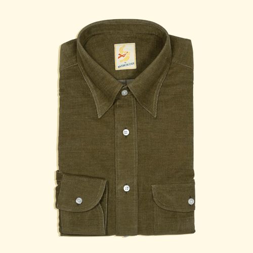 Workman Moss Green Corduroy ShirtWorkman Moss Green Corduroy Shirt