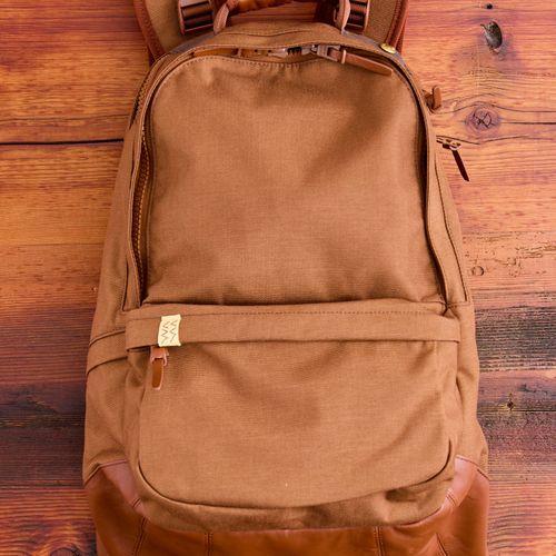 Cordura 22L Backpack in Brown Lambskin