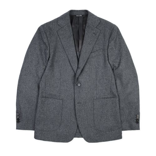 Trunk Wigmore Wool Flannel Suit Jacket: Charcoal