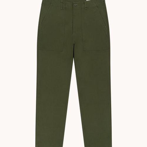 High Rise Japanese Ripstop Fatigue Pant - Army Green