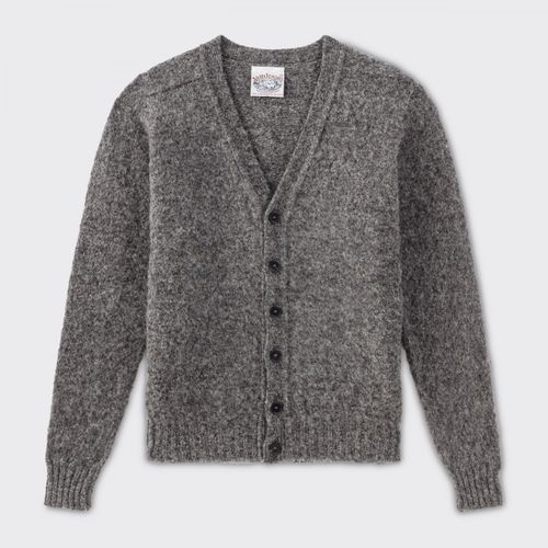 Only for BEIGE : Brushed Wool Cardigan : Natural Heather Grey