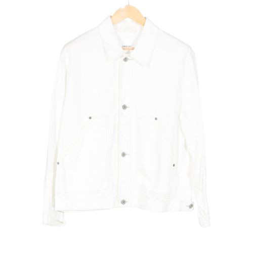 Short Jacket Off White Cotton