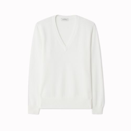 BJÖRN V-Neck Sweater Ecru Ecru