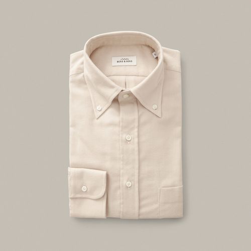 FERDINAND Button Down Shirt Sand Sand