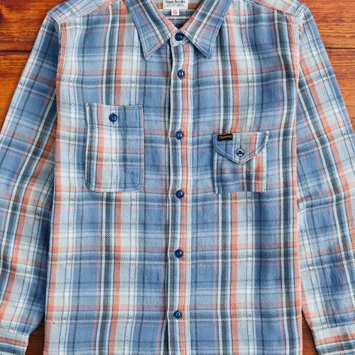 750WS Heavy Flannel Shirt in Blue