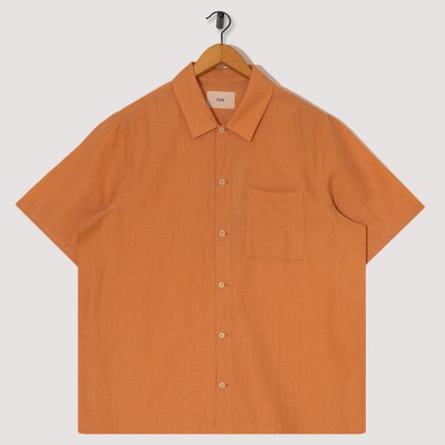 Gabe Shirt - Ochre Linen Grid