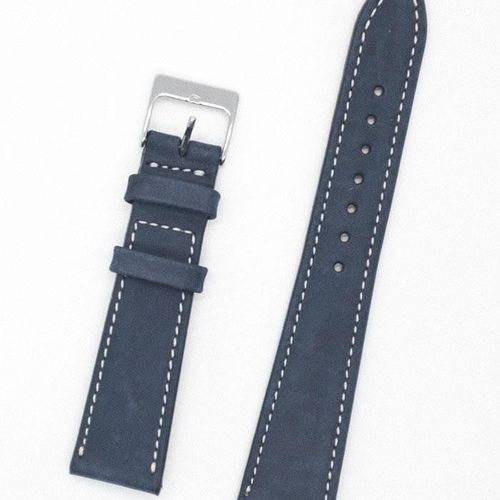 Navy Nubuck Leather Watch Strap