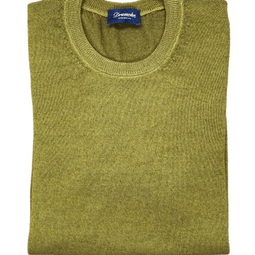 Drumohr Avocado Merino Wool Crewneck Sweater (NOS)