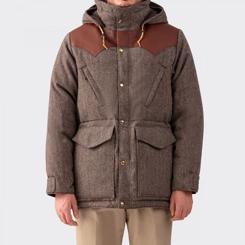 Tweed Down Mountain Parka : Brown