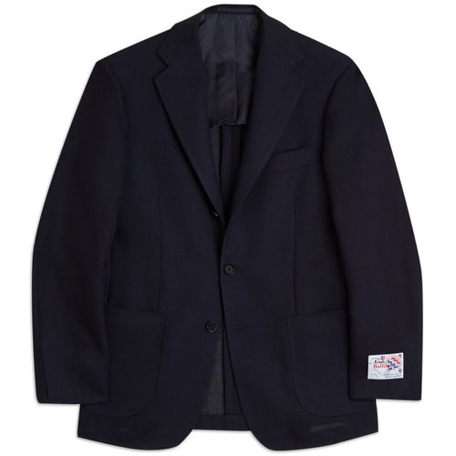 Ring Jacket Wool Mesh Balloon Jacket: Navy