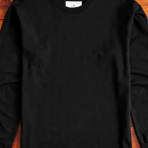 Midweight Jersey Longsleeve T-Shirt in Black