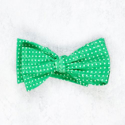 Anderson & Sheppard Green Spotted Silk Bow Tie (NOS)