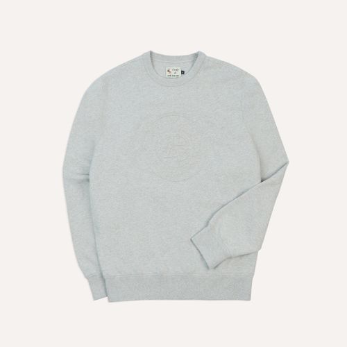 ALD / Drake's Grey Embossed Crewneck Sweatshirt