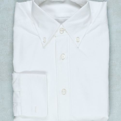 The Armoury White Cotton Tuxedo Shirt *sample* (Pre-Owned)