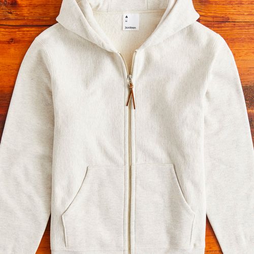 Heavyweight Zip Hoodie in Oatmeal