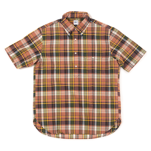 Madras Popover - Brown/green/yellow