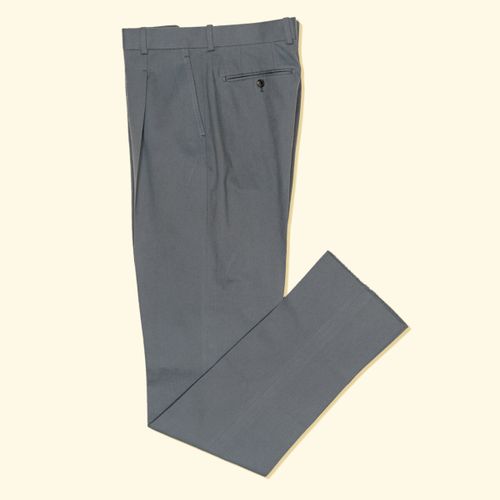 Brushed Cotton Pleated Trousers - Dolphin GreyBrushed Cotton Pleated Trousers - Dolphin Grey