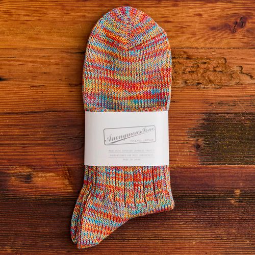 Melange Quarter Length Sock in Orange