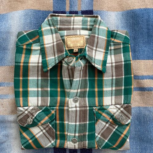 Washed Flannel Workshirt - Woodworker Plaid