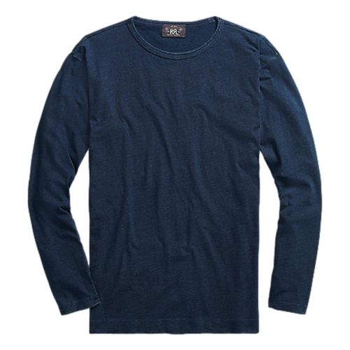 Indigo Jersey Long-Sleeve T-Shirt Rinsed Blue Indigo