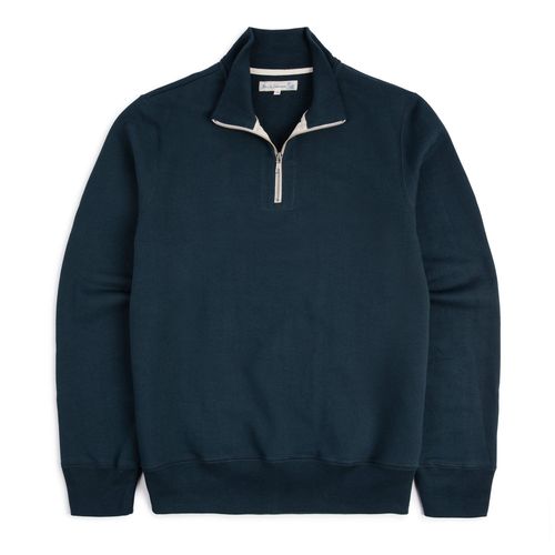 Merz b. Schwanen 343Z Half-Zip: Mineral Blue