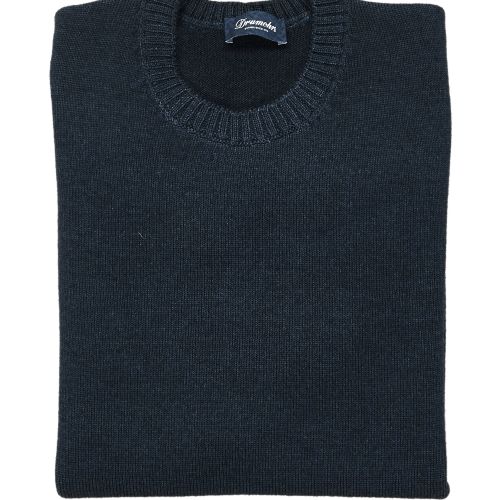 Drumohr Blu Scuro Merino Wool Crewneck Sweater (NOS)