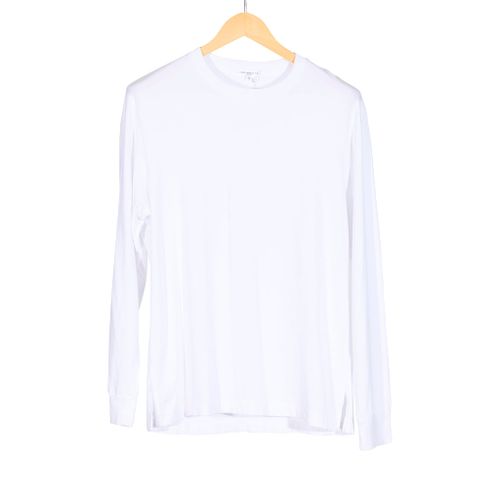 Boxy Longsleeve White T-Shirt