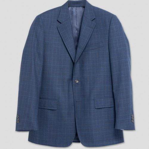 Dark Blue Plaid Sport Coat