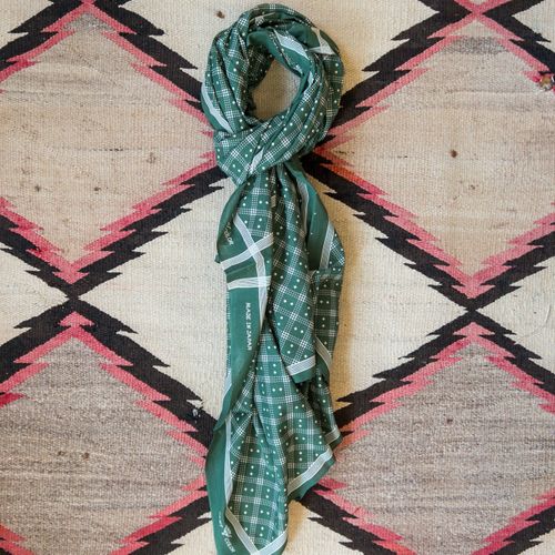 Green Shaker Dot Bandana Scarf