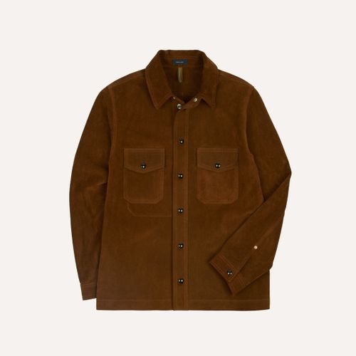 Brown Roughout Suede Overshirt