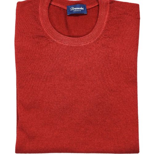 Drumohr Rosso Merino Wool Crewneck Sweater (NOS)