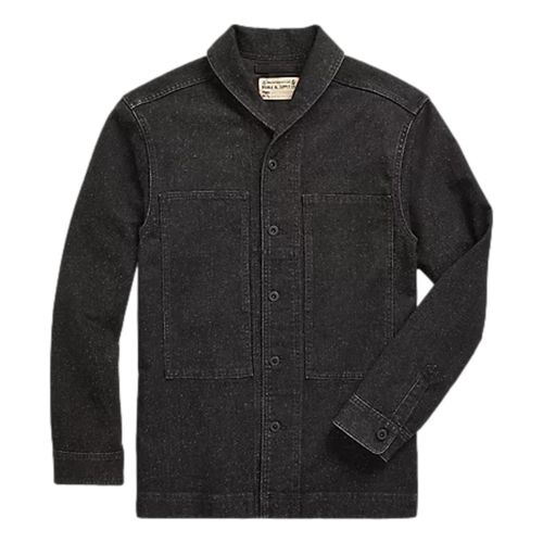 Jaspé Denim Shirt Jacket Black