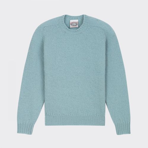 Brushed Wool Crewneck Knit : Ice Blue