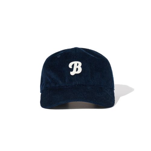 Bruman Corduroy ‘B’ Baseball Cap- Navy